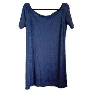 J McLaughlin Sz Medium Navy Off the‎ Shoulder Dress